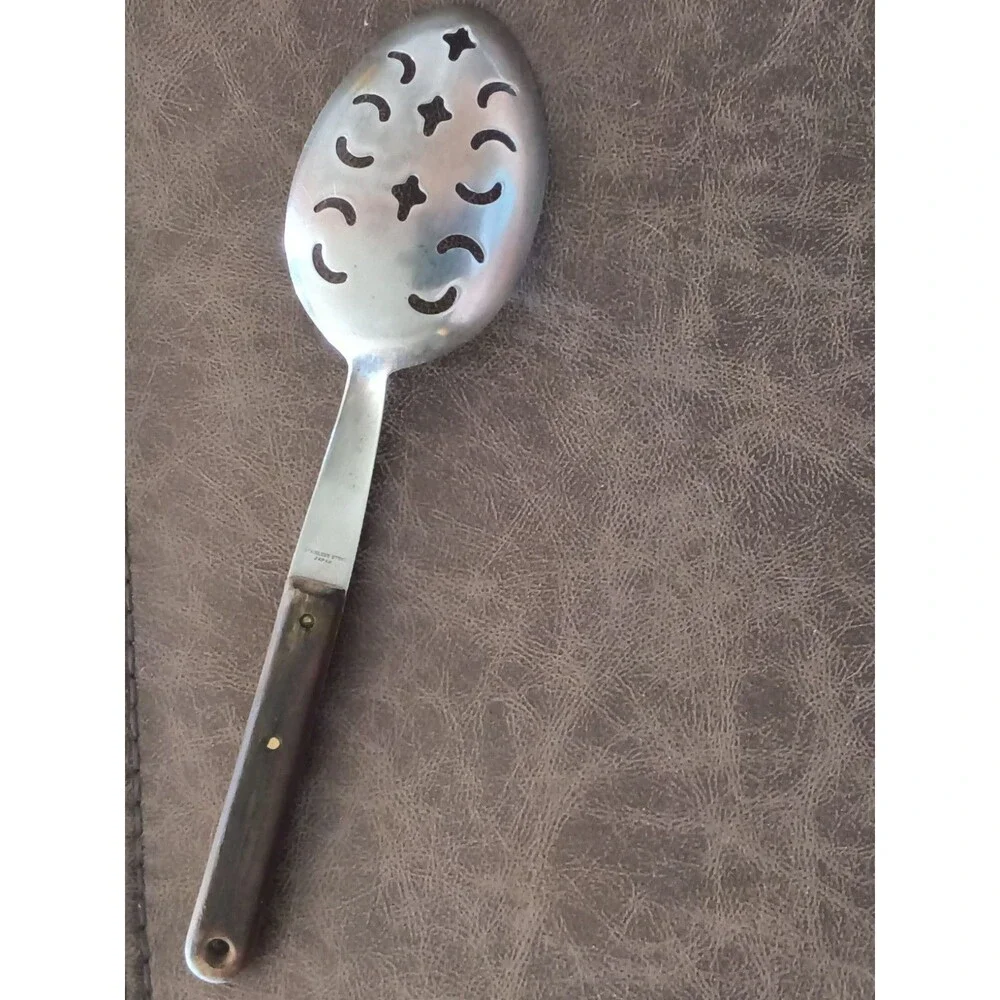 Vintage Household Japan Stainless Steel Serving Spoon Wood Handle